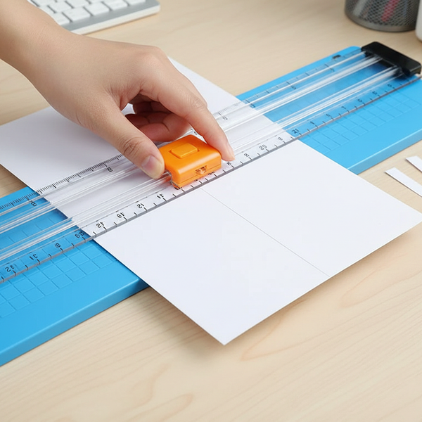 Manual Paper Cutter A4 Paper Trimmer with Sliding Track Cuter Paper Multicolour (Pack of 1)