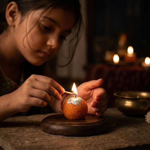 Motichoor Ladoo Shaped Candles