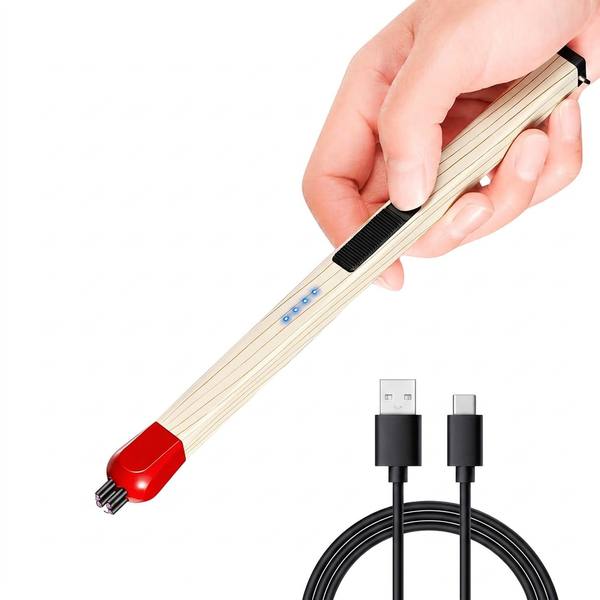 Electric Matchstick Lighter Bamboo Electronic Gas Lighter