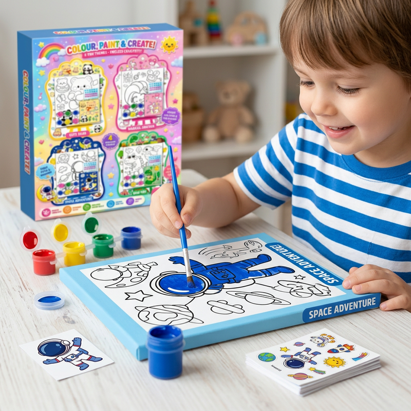 Painting Art Kit with Mini Easels - Watercolor Paint Set