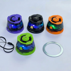 DY100 Mini Magnetic Wireless Bluetooth Portable Speaker with RGB LED Lights Rechargeable Mobile Phone Holder High Bass Sound Compatible with Smartphones Tablets & Laptops