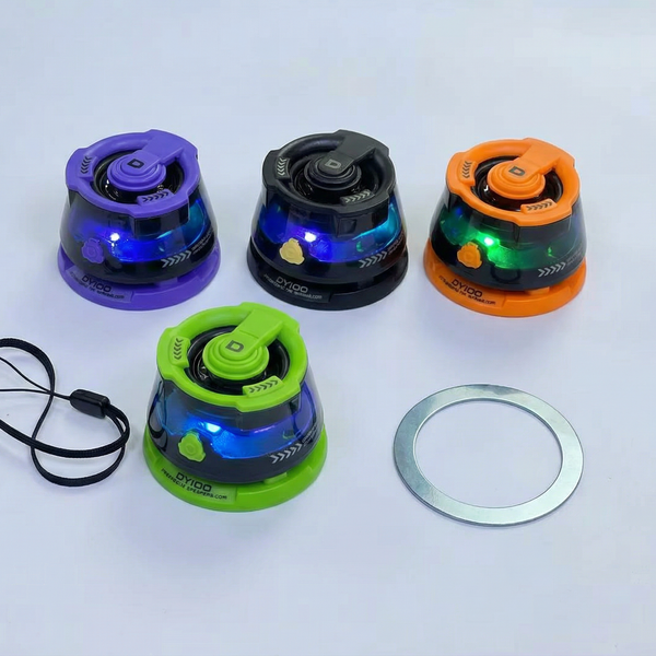DY100 Mini Magnetic Wireless Bluetooth Portable Speaker with RGB LED Lights Rechargeable Mobile Phone Holder High Bass Sound Compatible with Smartphones Tablets & Laptops