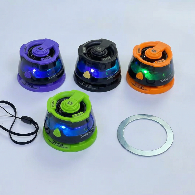 DY100 Mini Magnetic Wireless Bluetooth Portable Speaker with RGB LED Lights Rechargeable Mobile Phone Holder High Bass Sound Compatible with Smartphones Tablets & Laptops
