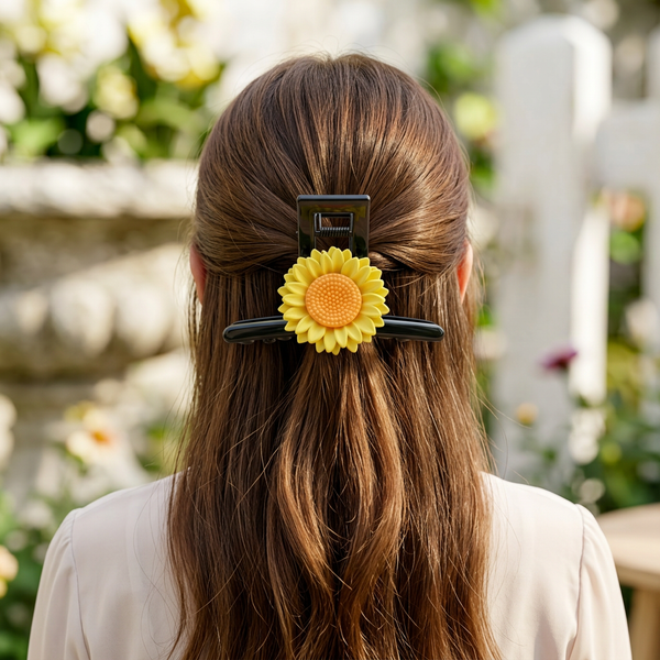 Sunflower Accent Hair Claw