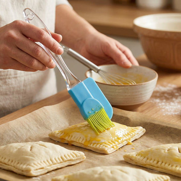 Silicone spatula and pastry brush