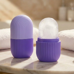 Silicon Ice Face Roller for face, neck & body for puffy eyes, pimples. Easy to use & apply (Pack of 2)
