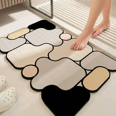 Door Mats for Home Bathroom Bedroom 5D Puzzle Water Absorbing Rubber Floor Mat