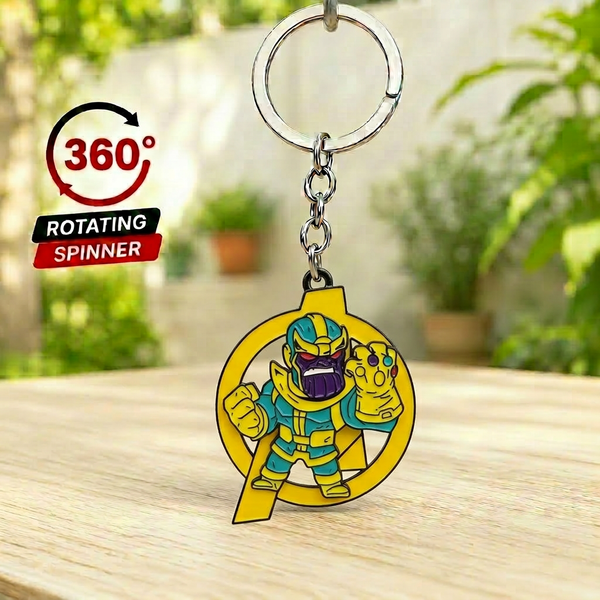 Thanos Metal Spinner Keychain