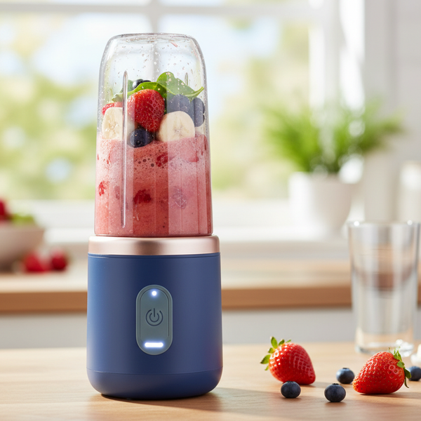Portable Blender Electric Juicers Fruit Mixers USB Rechargeable Smoothie Mini Personal Juicer 6 Blades 3Gears With 1500 Mah Rechargeable Battery-Smoothie Blender