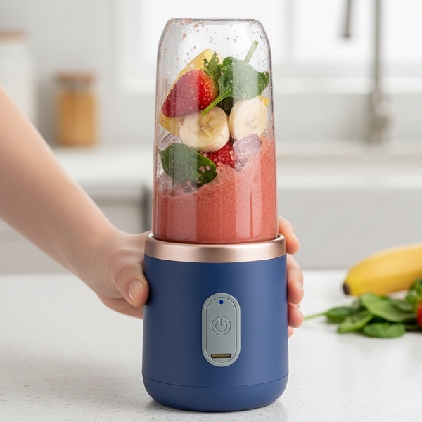 Portable Blender Electric Juicers Fruit Mixers USB Rechargeable Smoothie Mini Personal Juicer 6 Blades 3Gears With 1500 Mah Rechargeable Battery-Smoothie Blender