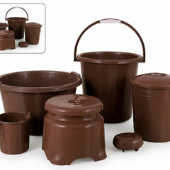 Plastic 6pc Bathroom Set