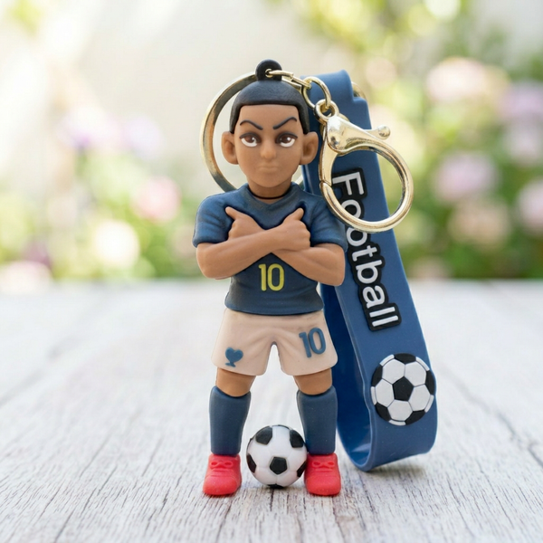 Kylian Mbappe Footballer Silicone Keychain