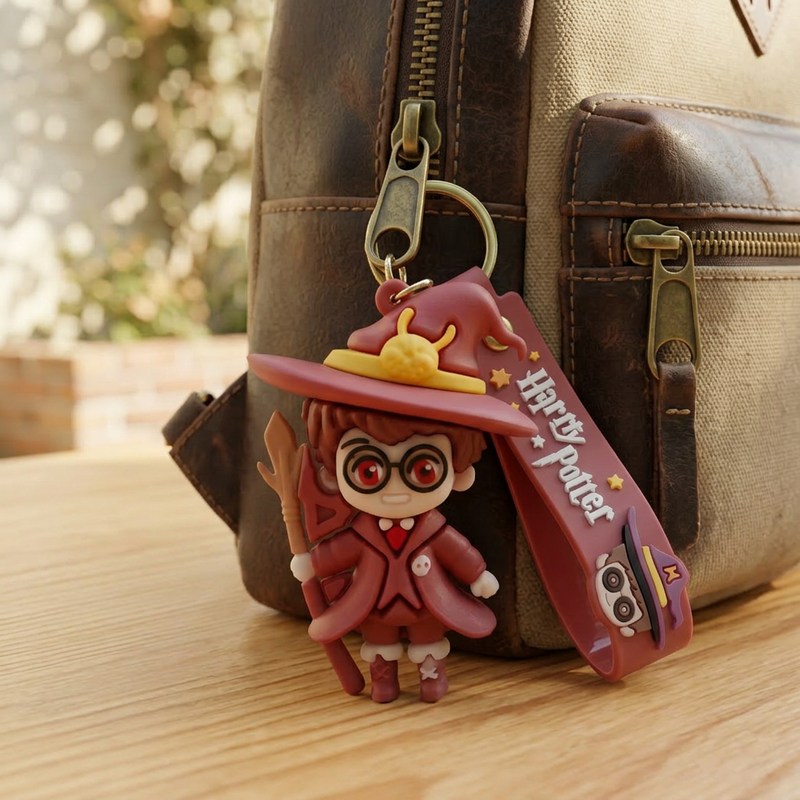 Harry Potter Broom Silicone Keychain