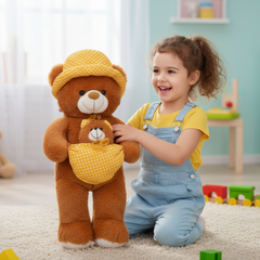 Brown fur soft teddy bear