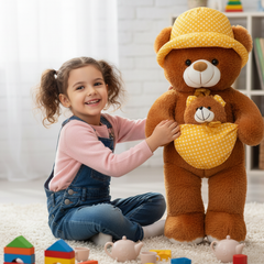 Brown fur soft teddy bear