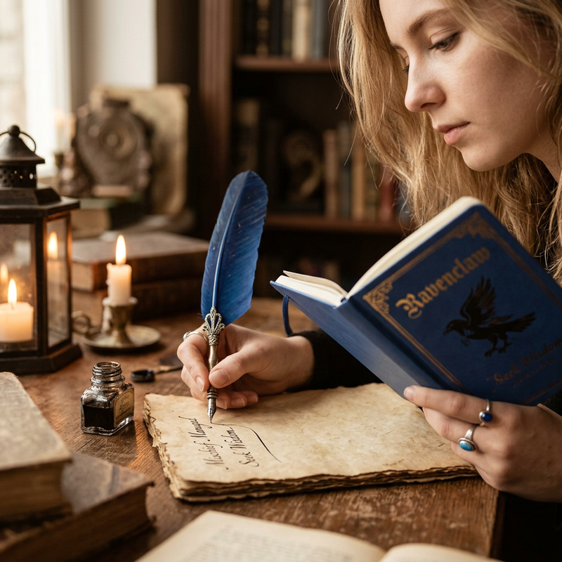 Harry Potter Quill Pen and Wax Seal Stamp Gift Set