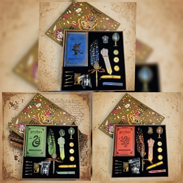 Harry Potter Quill Pen and Wax Seal Stamp Gift Set