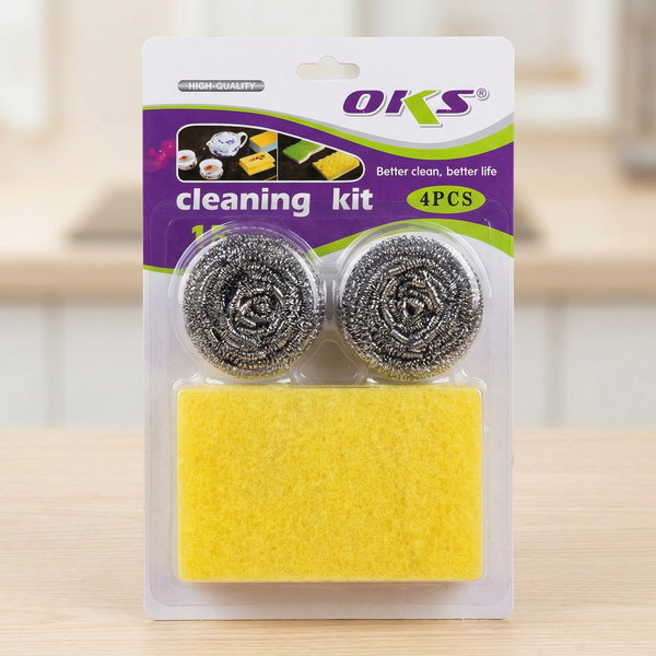 Multi-Purpose Cleaning Kit for Kitchen Items (Multi Colors)