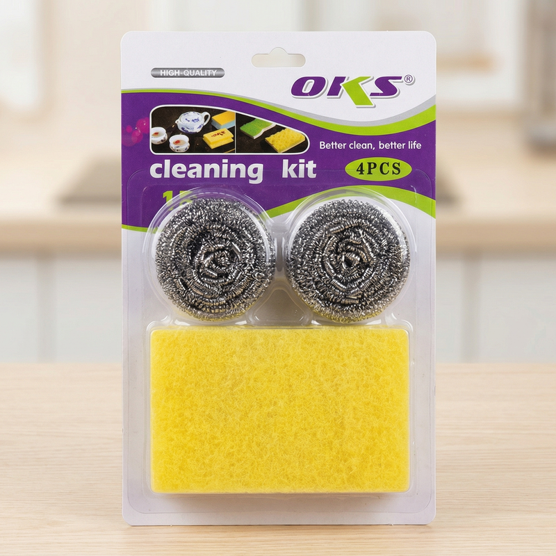Multi-Purpose Cleaning Kit for Kitchen Items (Multi Colors)
