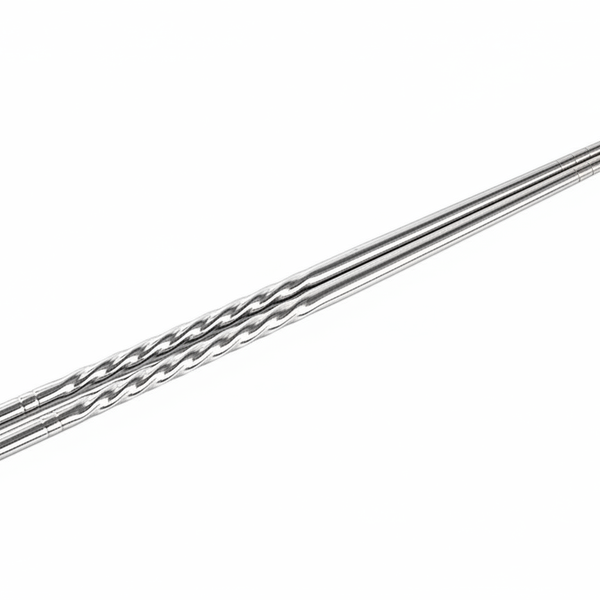 Chopstick Stainless Steel Chopsticks 2 Pairs Spiral