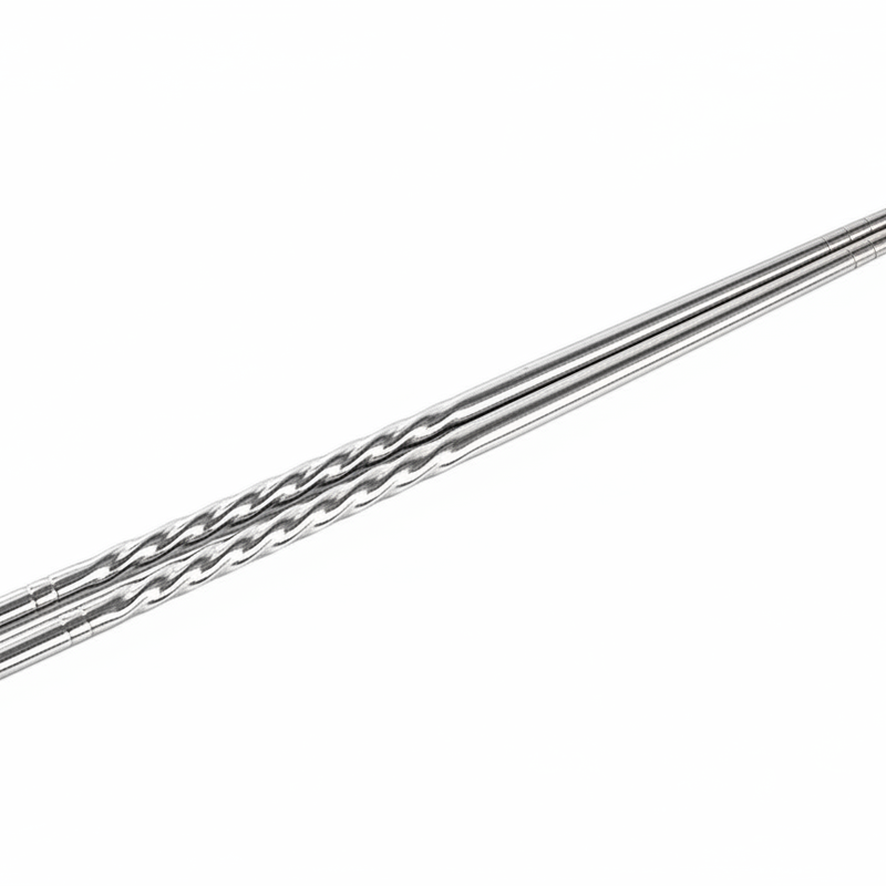 Chopstick Stainless Steel Chopsticks 2 Pairs Spiral