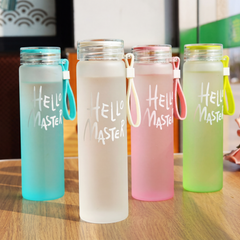 Glass Water Bottle Coffee Bottle for Home Office Outdoor Green