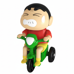 Shinchan Moving Toy | Shinchan Action Figure Length-10cm PVC Multicolour | Shin-chan - Cycle Moving