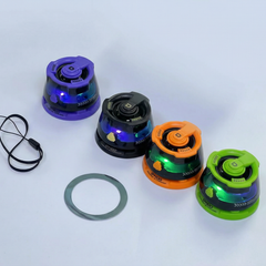 DY100 Mini Magnetic Wireless Bluetooth Portable Speaker with RGB LED Lights Rechargeable Mobile Phone Holder High Bass Sound Compatible with Smartphones Tablets & Laptops