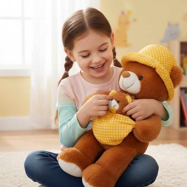 Brown fur soft teddy bear