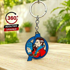 Dr. Strength Metal Spinner Keychain