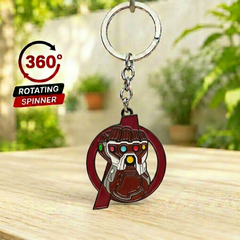 Infinity Gauntlet Metal Spinner Keychain