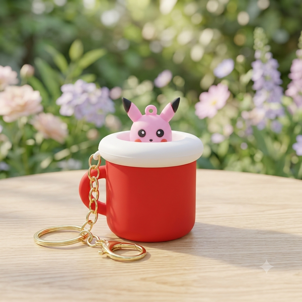 Silicone Cup Popout Keychain