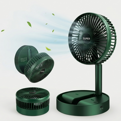 Powerful Rechargeable Table Fan with Height and 3 speed Adjustable Folding Telescopic Table Fan, Table Fans, Table Fan for Office Desk, Table Fan for Home,kitchen