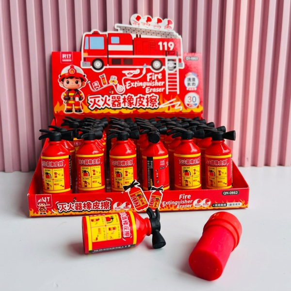 Mini Fire Extinguisher Shaped Eraser