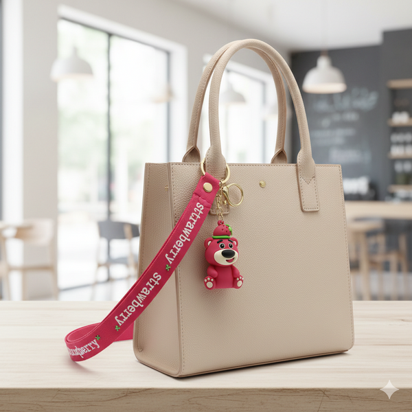 Strawberry Bear Keychain