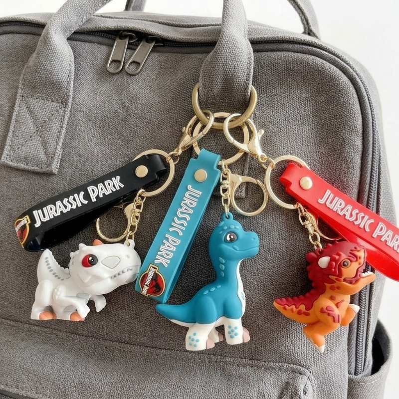 Jurassic Park themed keychains