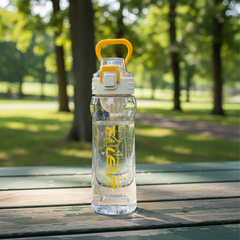 Leak Proof Sports Water Bottle with Straw, Portable Drinking Bottle for Gym and Fitness (800m), BPA Free (White)