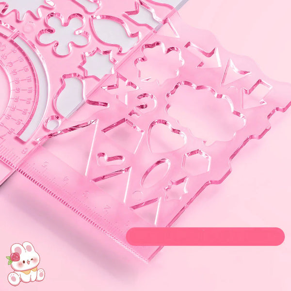 Drawing Ruler Set of 7+1