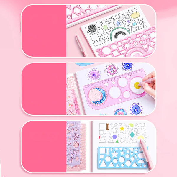 Drawing Ruler Set of 7+1