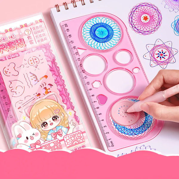 Drawing Ruler Set of 7+1