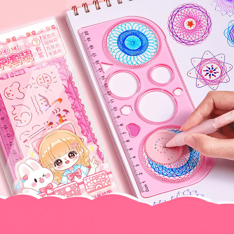 Drawing Ruler Set of 7+1