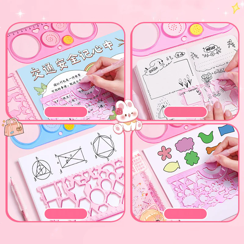 Drawing Ruler Set of 7+1