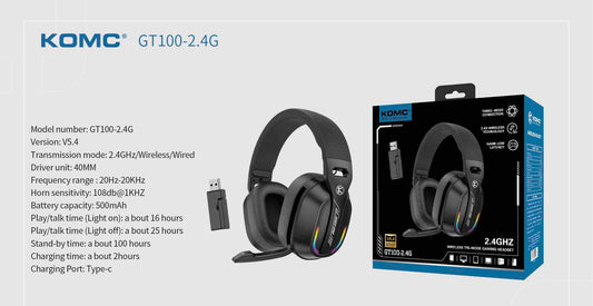 KOMC GT100 WIRELESS GAMING HEADPHONE