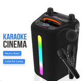 TWS 2 WIRELESS MIC DUAL 6.5 WIRELESS RECHARGEABLE SPEAKER ABS-6205 500W