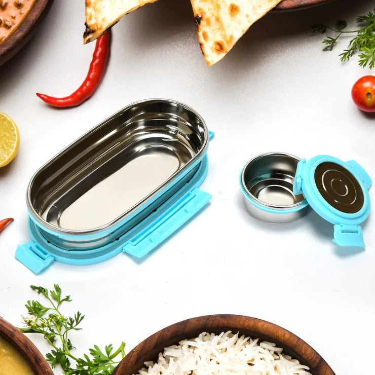 Ganesh Stainless Steel Lunch Box & Container Set of 2