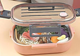Gibo Lunch Box 500ML 2-Compartment 304 Stainless Steel Leak Proof Reusable Freezer Safe with 2 in 1 Spoon