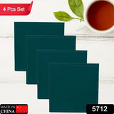 Leather Square Coaster 4pc