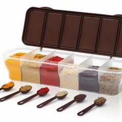 Section Container with 4 Spoons