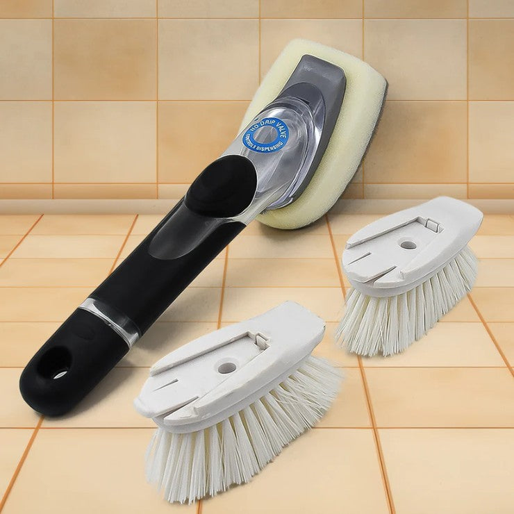 Multipurpose Cleaning Brush, Utensil & Dish Scrubber with Soap Dispenser, Soap Dispensing Dish Brush Set, Kitchen Cleaning Scrub, Design,Durable & Smooth Body Sink Dish Washing