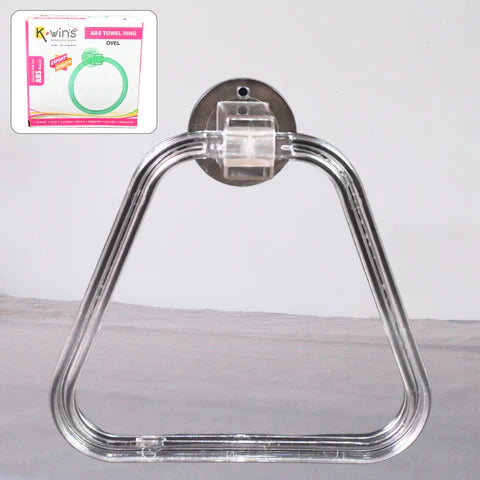 Unbreakable ABS Square Towel Ring – Wall-Mounted, Durable Towel Holder for Bathroom & Kitchen (1 Pc)